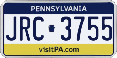 PA license plate JRC3755