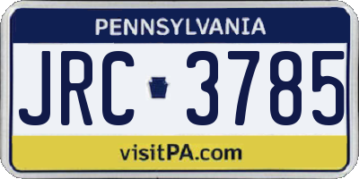 PA license plate JRC3785