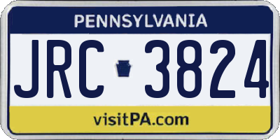 PA license plate JRC3824