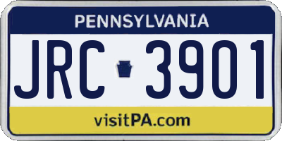 PA license plate JRC3901