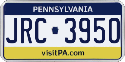 PA license plate JRC3950