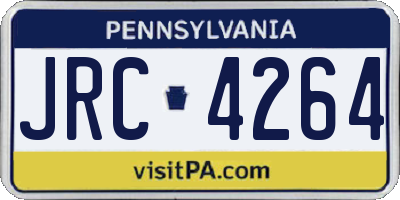 PA license plate JRC4264