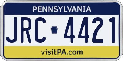 PA license plate JRC4421