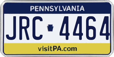 PA license plate JRC4464