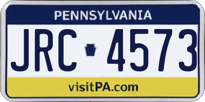 PA license plate JRC4573