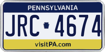 PA license plate JRC4674