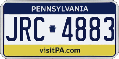 PA license plate JRC4883