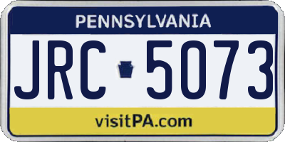 PA license plate JRC5073