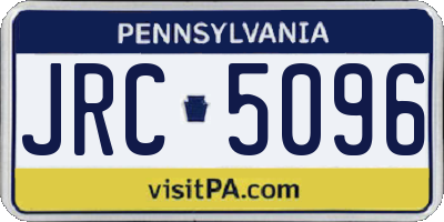 PA license plate JRC5096