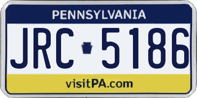 PA license plate JRC5186