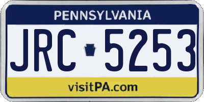PA license plate JRC5253