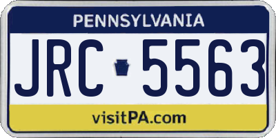 PA license plate JRC5563