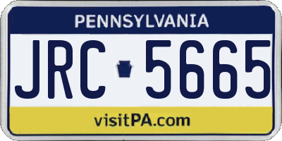 PA license plate JRC5665
