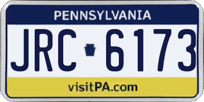 PA license plate JRC6173