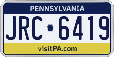 PA license plate JRC6419