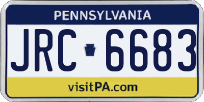 PA license plate JRC6683