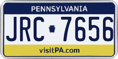PA license plate JRC7656