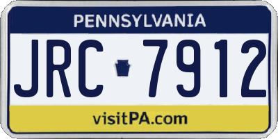 PA license plate JRC7912