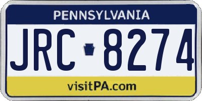 PA license plate JRC8274