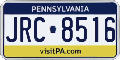 PA license plate JRC8516