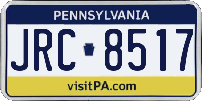 PA license plate JRC8517