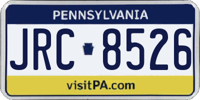 PA license plate JRC8526
