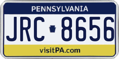 PA license plate JRC8656