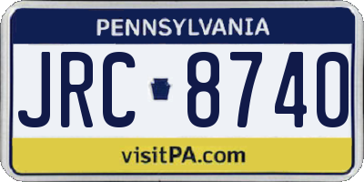PA license plate JRC8740