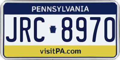 PA license plate JRC8970