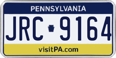 PA license plate JRC9164
