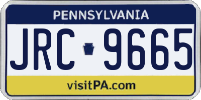 PA license plate JRC9665