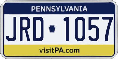 PA license plate JRD1057