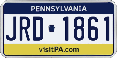 PA license plate JRD1861