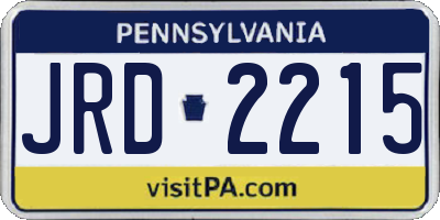 PA license plate JRD2215