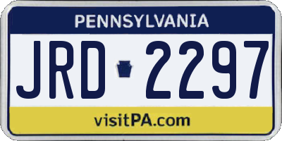 PA license plate JRD2297