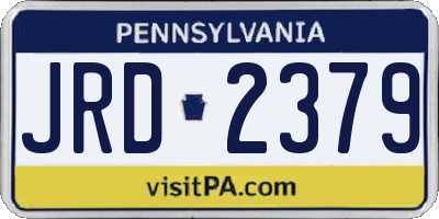 PA license plate JRD2379