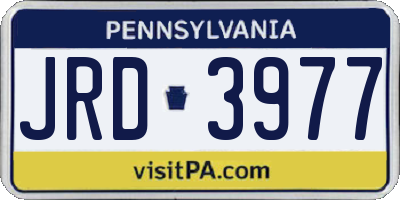 PA license plate JRD3977