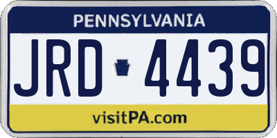 PA license plate JRD4439