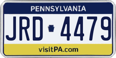 PA license plate JRD4479