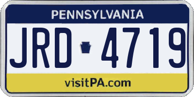 PA license plate JRD4719