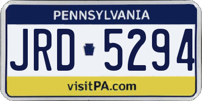 PA license plate JRD5294