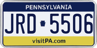PA license plate JRD5506