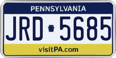 PA license plate JRD5685