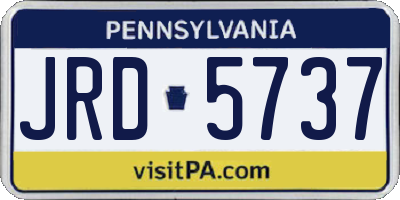 PA license plate JRD5737