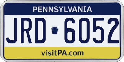 PA license plate JRD6052