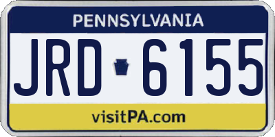 PA license plate JRD6155