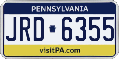PA license plate JRD6355