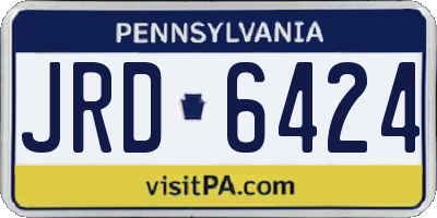 PA license plate JRD6424