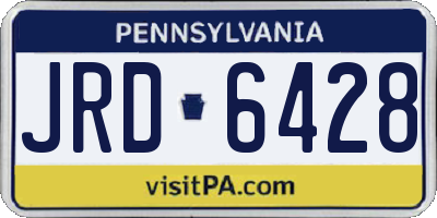 PA license plate JRD6428