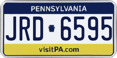 PA license plate JRD6595